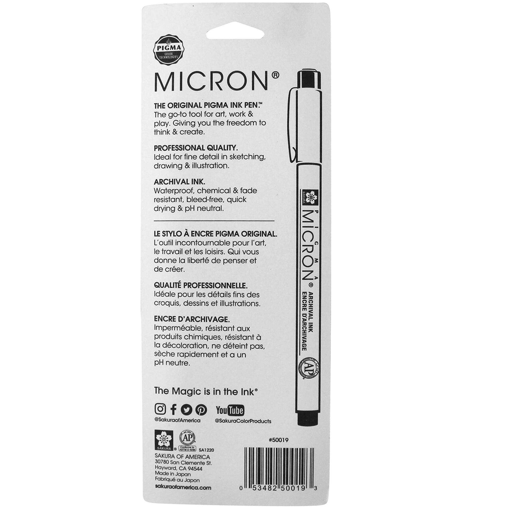 Pigma® Micron® 0.2mm Black Extra Fine Line Ink Pens, 3ct.